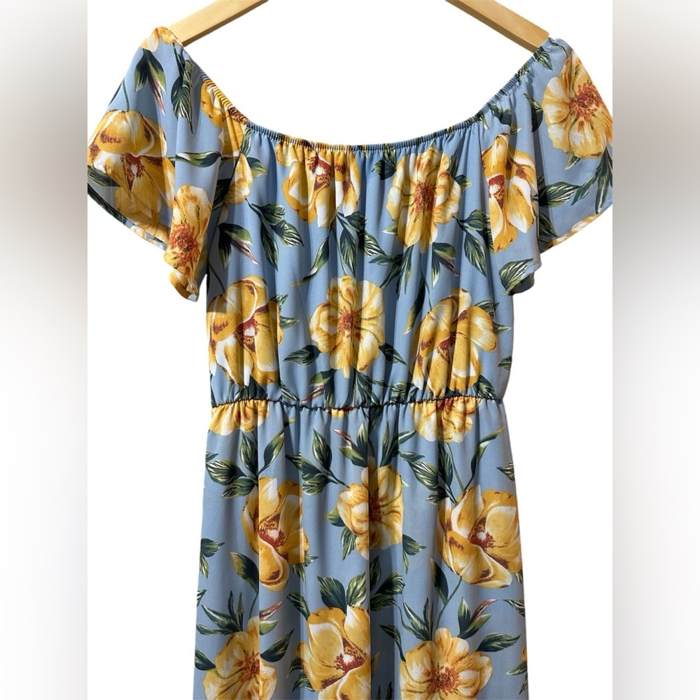 Peach Love Womens Floral Dress Size Medium